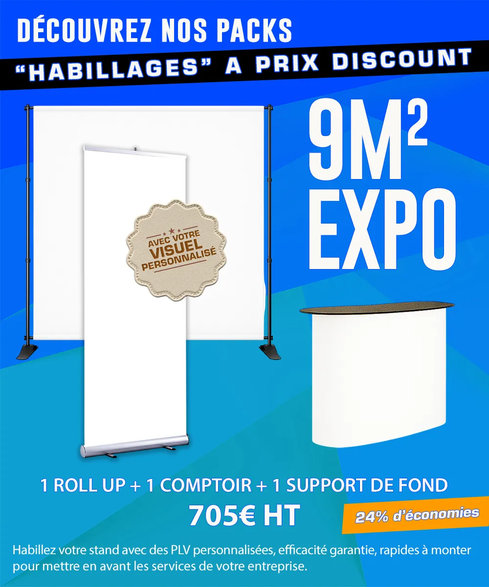 Pack de personnalisation pour stand de 9 mètres carrés