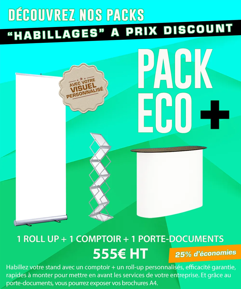 Pack ECO Plus de personnalisation de stand